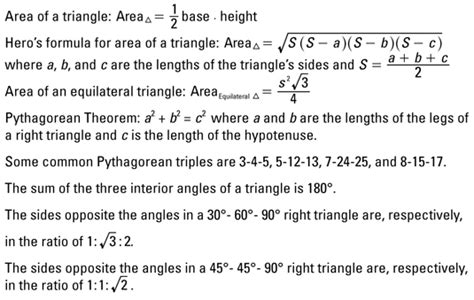Geometry Formulas And Rules For Triangles Dummies