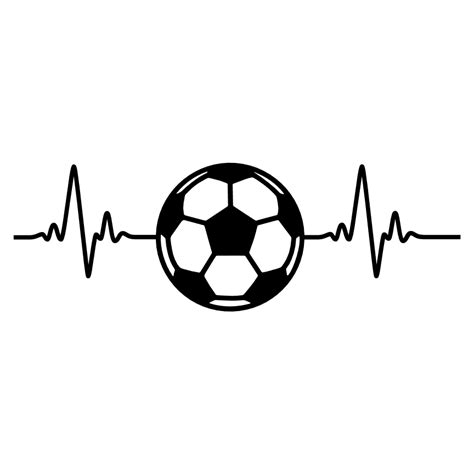 Soccer Ball Heartbeat Wave Sport Free Svg File Svg Heart
