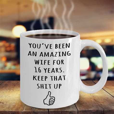 While some people like to stick with more traditional gifts for the first wedding anniversary, these anniversary gifts are perfect for every year after. 16Th Year Anniversary Gift For Wife, 16Th Anniversary ...