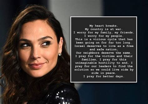 Gal Gadot Who Served In Israeli Army Shares Post On Israel Palestine Conflict World News