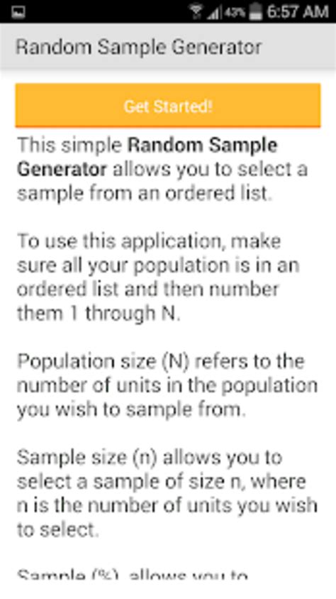 Random Sample Generator Apk Android ダウンロード