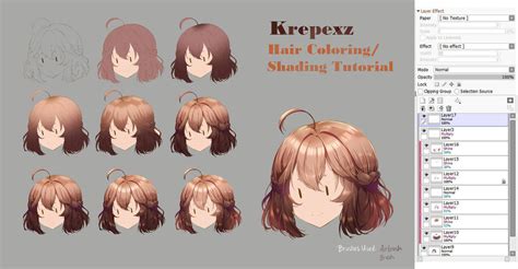 Digital Art Tutorial Shading Hair Keven Cellini