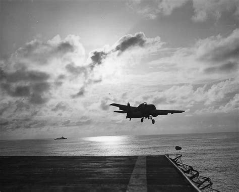Us Navy Grumman Wildcat F4f Takes Off From Carrier 1943 World War Photos