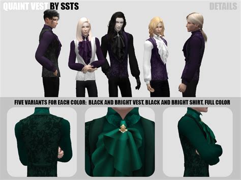 Quaint Vest By Ssts The Sims 4 Catalog