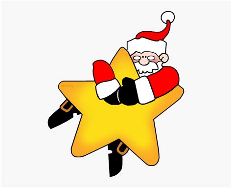 Santa On A Star Christmas Star Clip Art HD Png Download Transparent Png Image PNGitem