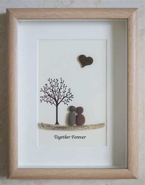 Pebble Art framed Picture- Together Forever | Pebble art, Pebble art family, Rock crafts
