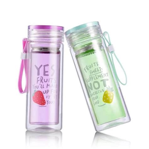 Best Promotional T Eco Friendly Double Wall Glass Water Bottle High