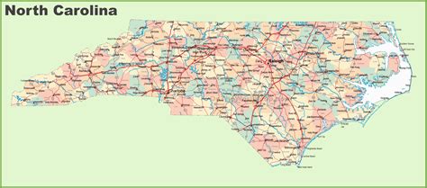 North Carolina State Road Map Secretmuseum