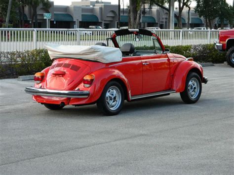 1979 Volkswagen Beetle Convertible Final Year Mars Red Super Straight Body