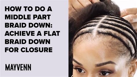 How To Do A Middle Part Braid Down Achieve A Flat Braid Down For