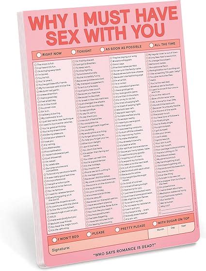 Knock Knock Why I Must Have Sex With You Pad Sexy Checklist Note Pad