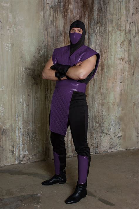 Mortal Kombat Cosplay Costume Rain Costume With Vest And Mask Ninja