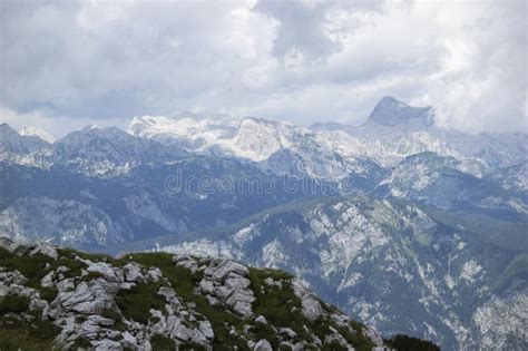 Mountain Landscape With The Triglav Peak On The Horizon In The Julian