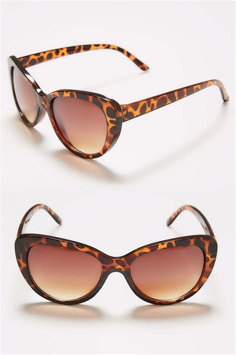 Brown Tortoiseshell Cat Eye Sunglasses With Uv Protection