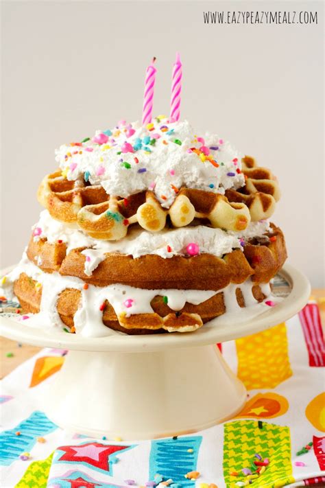 Birthday Waffle Cake Easy Peasy Meals