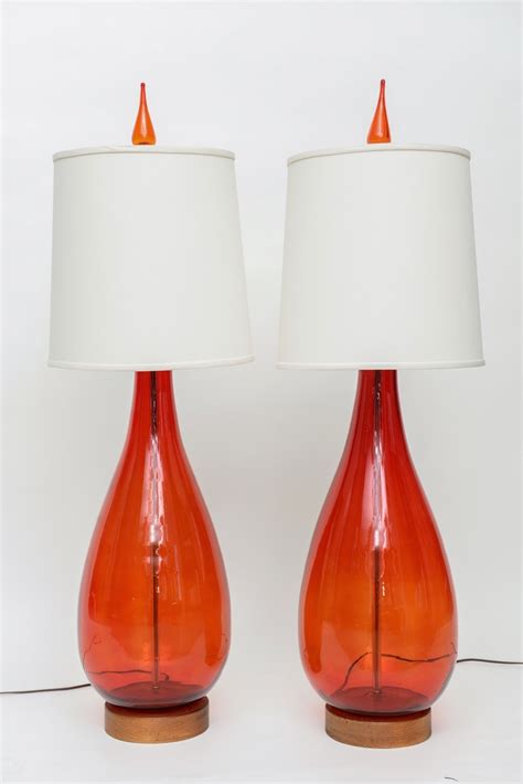 Orange Glass Lamp Foter