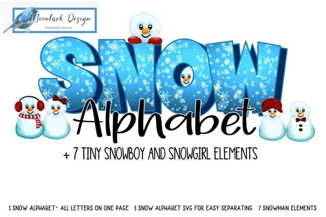 Snow Alphabet Pack Letters And Elements
