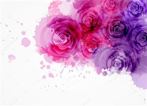 Abstract Background With Roses — Stock Vector © Artlana 53089953