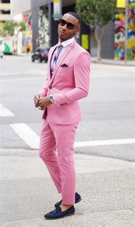 2017 Latest Coat Pant Designs Hot Pink Men Suit Formal Slim Fit Blazer