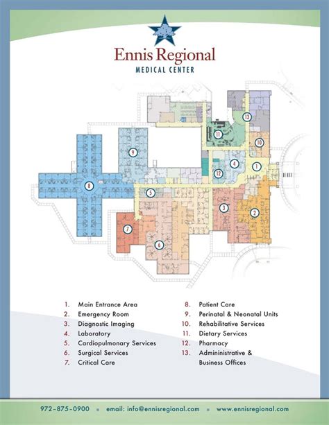A local psychiatric hospital opens its roof gardens and courtyards to include the general public. Hospital Floorplan | Ennis Regional Medical Center ...