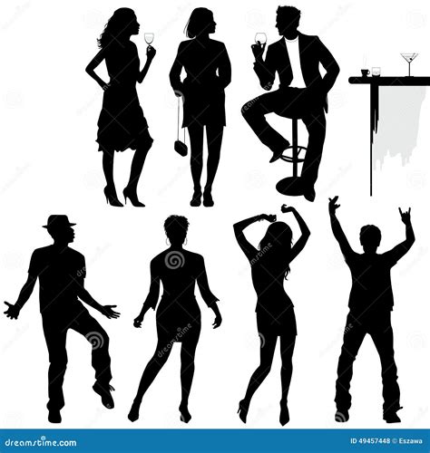Several People Are Dancing On The Party Stock Vector Illustration Of