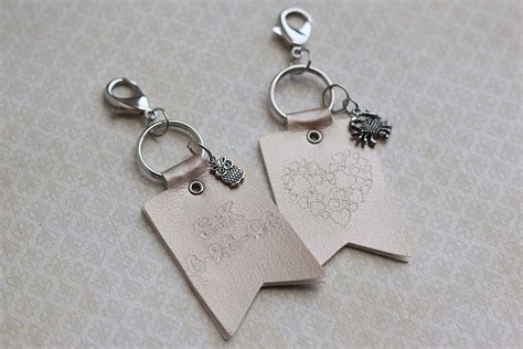 How to emboss on leather ( easy way) music: Embossed Leatherette Key Chains