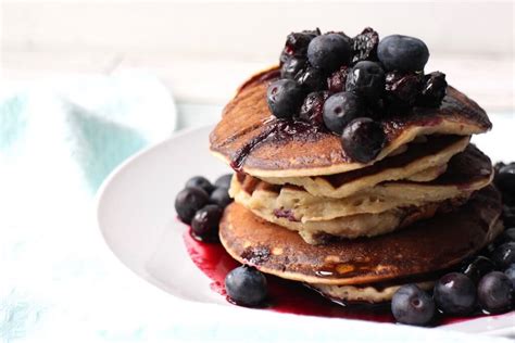 Blueberry Pancakes With Compote Peta Uk