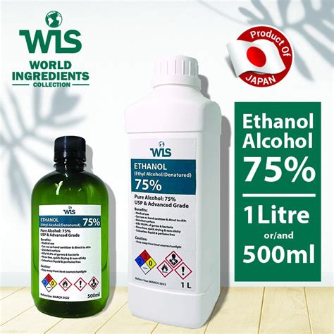 Ethanol Alcohol 75 Medical And Advanced Grade 1 Litre500ml Shopee