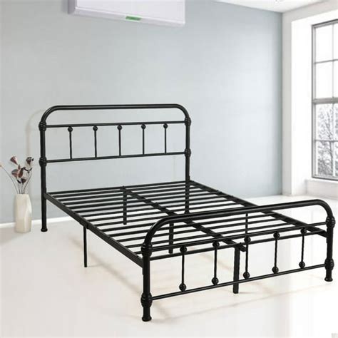 Full Twin Size Platform Metal Bed Frame With Headboard And Footboard