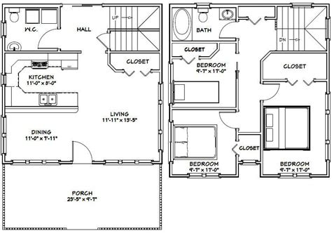 Small Cabin Floor Plans 24x24 Flooring Ideas