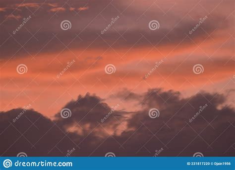 Horizontal Artistic Background Of Dark And Colourful Cloud In The Sky