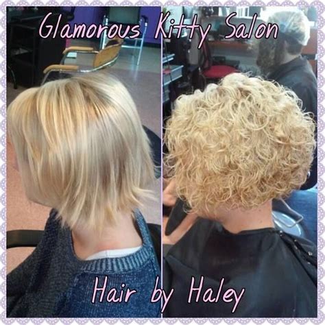 To give your hair a natural beachy wave effect nothing builds body in fine hair like a proper teasing job. Image result for stacked spiral perm on short hair | Short ...