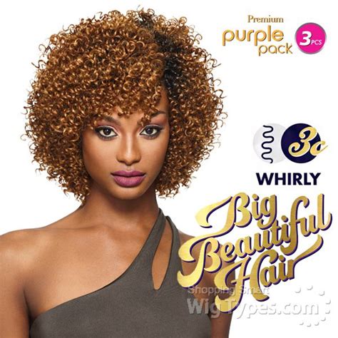 Outre Purple Pack Human Hair Blend Weaving Big Beautiful Hair 3c