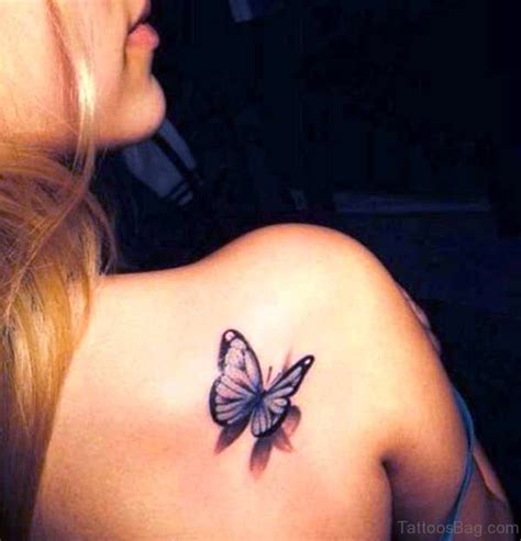 tattoo designs for girls on back shoulder butterfly