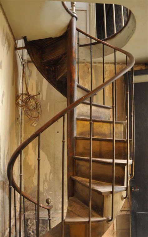 antique spiral staircase  century front yard