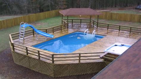 Diy Above Ground Pool Deck Cheap Youtube