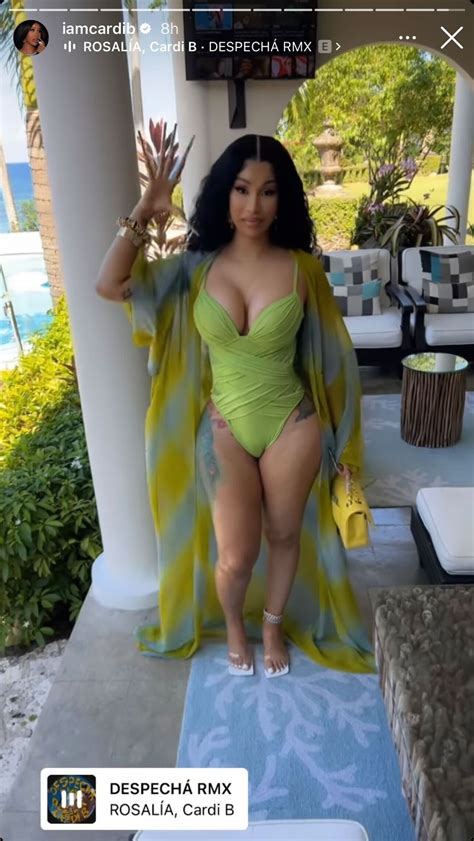 Cardi B Is Super Strong In A Swimsuit At The Beach In An Ig Video