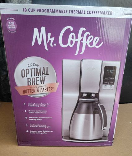 ☕️ Mr Coffee 10 Cup Programmable Thermal Coffee Maker Bvmc Dt100🆕