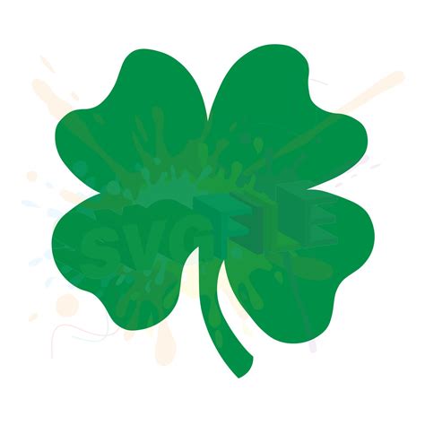 Shamrock Svg Files For Cutting Four Leaf Clover Cricut Svg