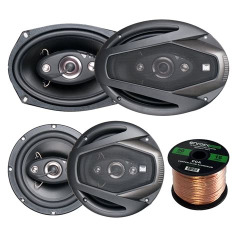 4x Car Speaker Bundle Package 2x Dual Electronics 65 160 Watt And 2x