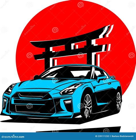 Classic Vintage Retro Legendary Japanese Sports Car Nissan GTR Stock