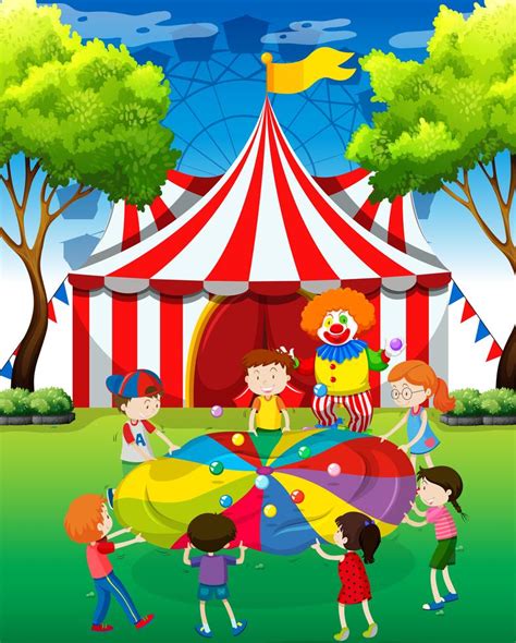 Children Playing Ball Game In The Yard 614537 Vector Art At Vecteezy