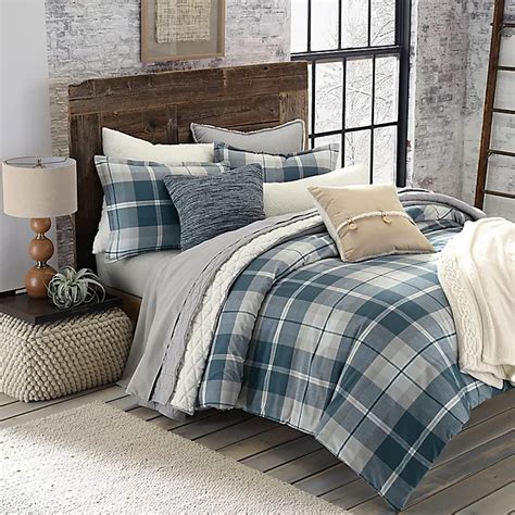 Ugg® Monterey Plaid Chambray Reversible Comforter Set Bed Bath And