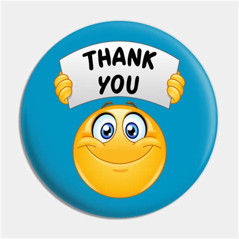 Emoji Emoticon With Thank You Sign Emoji Pin Teepublic