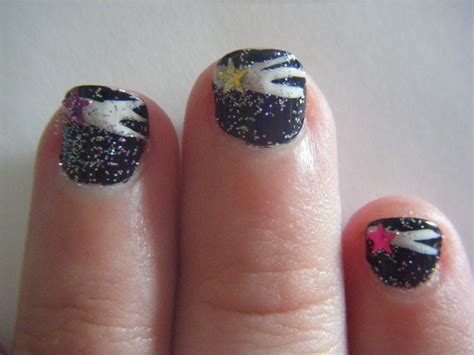 Shooting Star Nails · Patterned Nail Art · Nail Painting and Nail