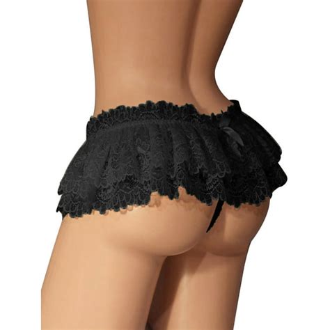 Julycc Women Sexy Frill Lace Ruffle Knicker Panty Underwear Thong G