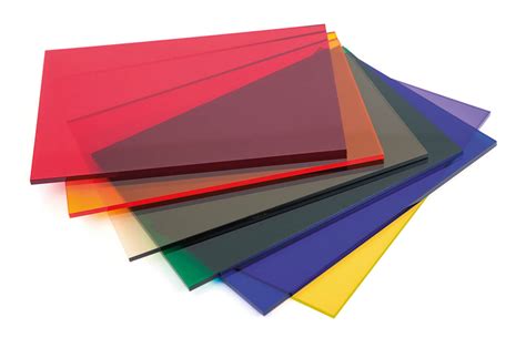 Tinted Cast Acrylic 3mm Sheet 600 X 400mm Assorted Pack Of 6 Colours Assorted Cast Acrylic