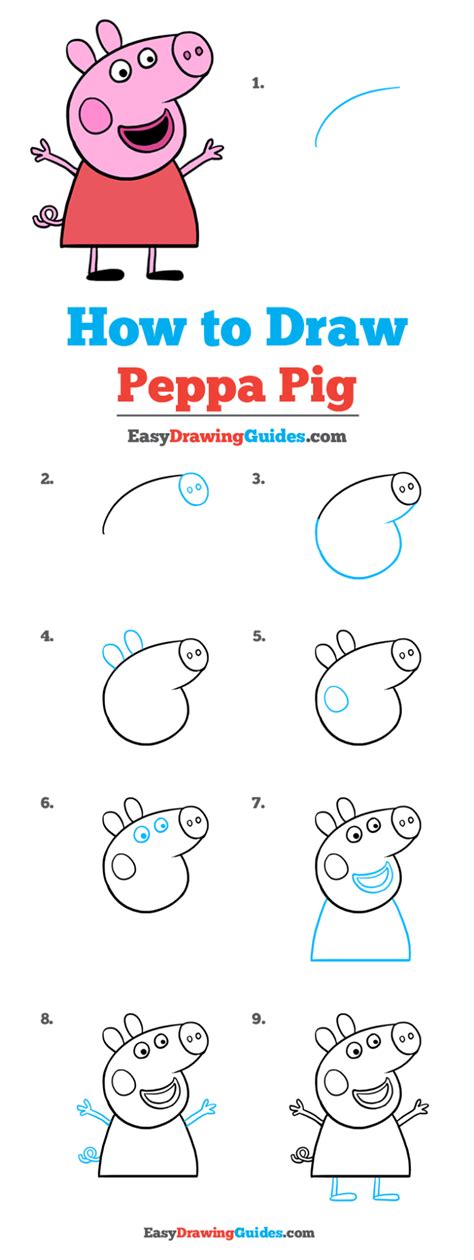 How To Draw Peppa Pig Really Easy Drawing Tutorial Peppa Pig