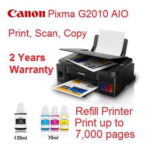 Considering the price of this printer, not much should be expected, so don't buy this with high expectations. Canon PIXMA G2010 all in one printer refillable CISS ink ...