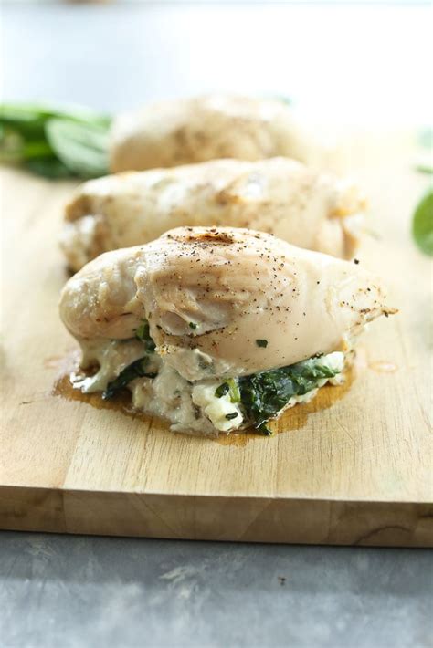 Spinach And Goat Cheese Stuffed Chicken Breasts Bein Saladd
